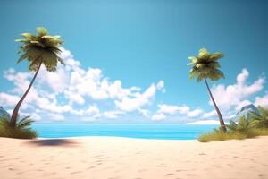 3D Render Beachscape Background photo