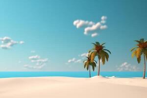 3D Render Beachscape Background photo