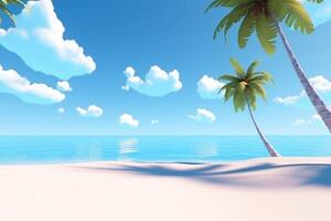 3D Render Beachscape Background photo
