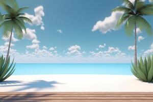 3D Render Beachscape Background photo