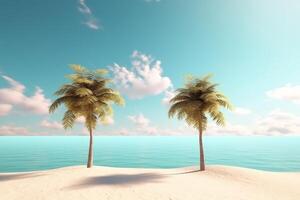 3D Render Beachscape Background photo