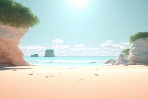 3D Render Beachscape Background photo