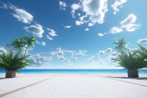 3D Render Beachscape Background photo