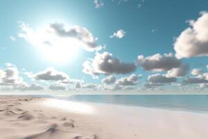 3D Render Beachscape Background Generative AI photo