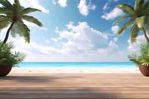 3D Render Beachscape Background photo