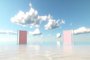 3D Render Beachscape Background photo