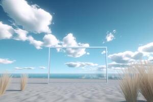3D Render Beachscape Background photo