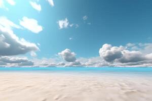 3D Render Beachscape Background Generative AI photo