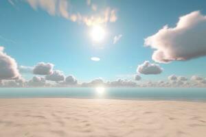 3D Render Beachscape Background Generative AI photo