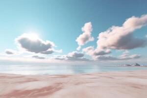 3D Render Beachscape Background Generative AI photo