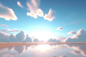 3D Render Beachscape Background photo