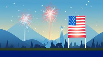 4th of July Minimalist Background photo