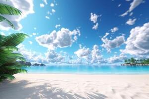 3D Render Beachscape Background photo