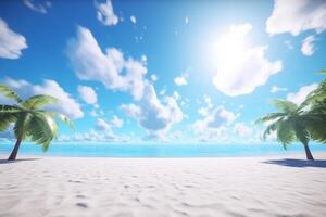 3D Render Beachscape Background photo