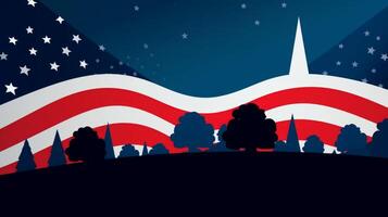 4th of July Minimalist Background photo