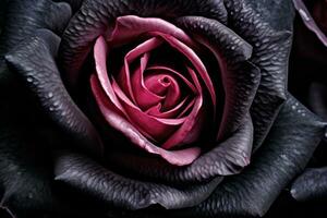 negro rosas textura antecedentes generativo ai foto