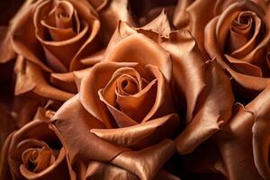 Bronze Roses Texture Background photo