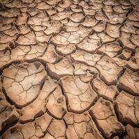 de cerca de seco agrietado Desierto suciedad generativo ai foto