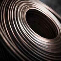 Closeup of a Smooth Metal Texture photo