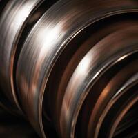 Closeup of a Smooth Metal Texture photo