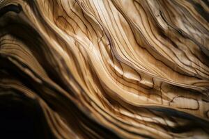 Closeup of a Smooth Wooden Texture Generative AI photo