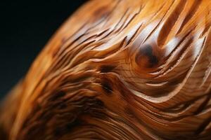 de cerca de un suave de madera textura generativo ai foto