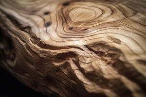 Closeup of a Smooth Wooden Texture Generative AI photo