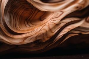 Closeup of a Smooth Wooden Texture Generative AI photo