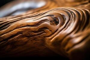 Closeup of a Smooth Wooden Texture Generative AI photo