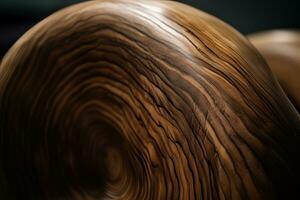 Closeup of a Smooth Wooden Texture Generative AI photo