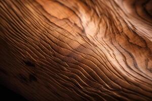 Closeup of a Smooth Wooden Texture Generative AI photo