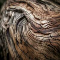 Closeup of a Unique Wooden Texture Generative AI photo