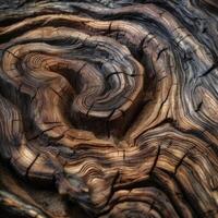 Closeup of a Unique Wooden Texture Generative AI photo