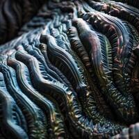 de cerca de un extraterrestre me gusta textura generativo ai foto