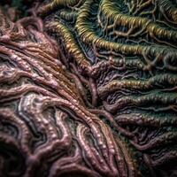 Closeup of an Alien Like Texture Generative AI photo