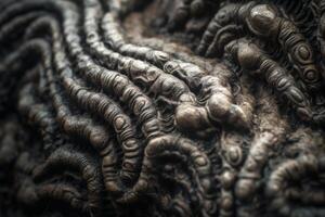 Closeup of an Alien Like Texture Generative AI photo