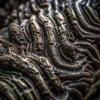 Closeup of an Alien Like Texture Generative AI photo