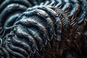 Closeup of an Alien Like Texture Generative AI photo