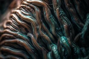 Closeup of an Alien Like Texture Generative AI photo