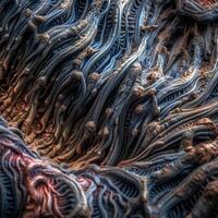 Closeup of an Alien Like Texture Generative AI photo