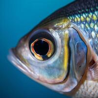 de cerca de un Oceano pescado generativo ai foto