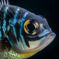 Closeup of an Ocean Fish Generative AI photo