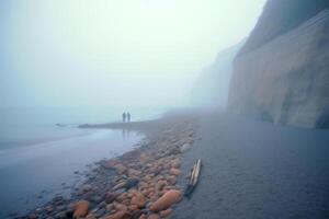 Dark Foggy Beachscape photo