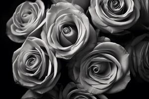 Desaturated Color Black and White Roses Texture Background photo