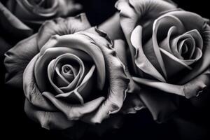 Desaturated Color Black and White Roses Texture Background photo