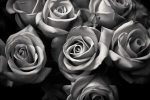 Desaturated Color Black and White Roses Texture Background photo
