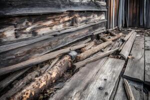 Deteriorated Wooden Planks Background photo