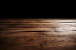 Glossy Wooden Planks Texture Background Generative AI photo