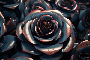 Futuristic Cybernetic Sci-Fi Roses Texture Background photo