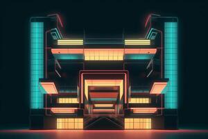 Glowing Otherwordly Architecture Design Photo